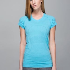 Lululemon Swiftly tech light blue short sleeve